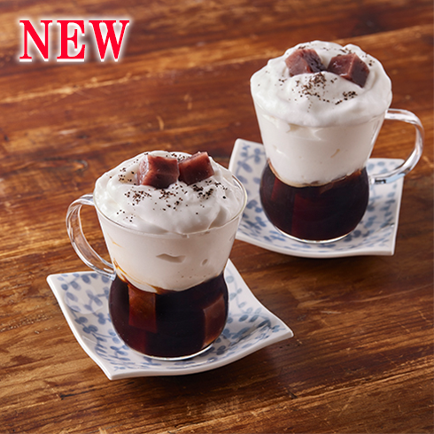 ふわあわ粒あんこようかんのカプチーノ風