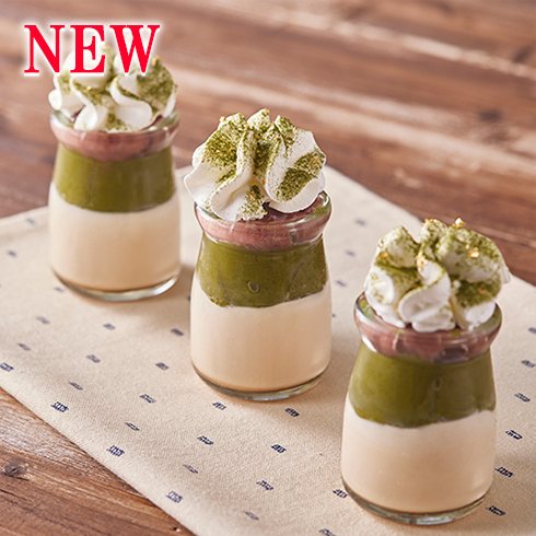 あんこと抹茶ゼリー<br>＆きな粉ミルクプリン