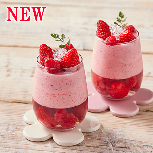 ラズベリーといちごのゼリー<br>＆コラーゲンスムージー